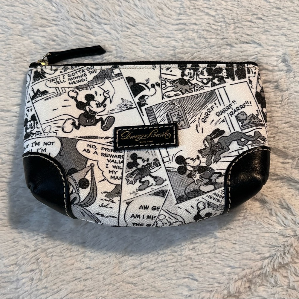 Dooney & Bourke Disney Black & White Mickey Mouse Comic Pouch